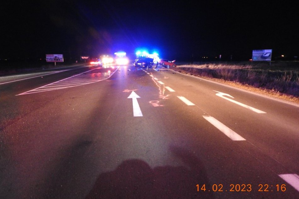 Čelná zrážka na obchvate Trnavy