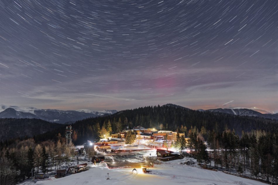 Polárna žiara nad Šachtičkami