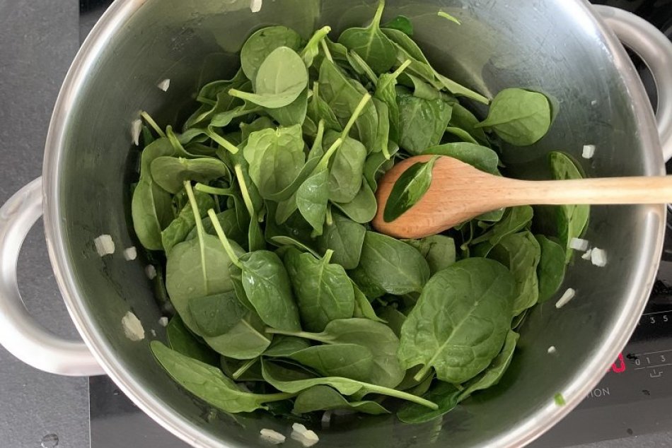 Špenát z čerstvých listov