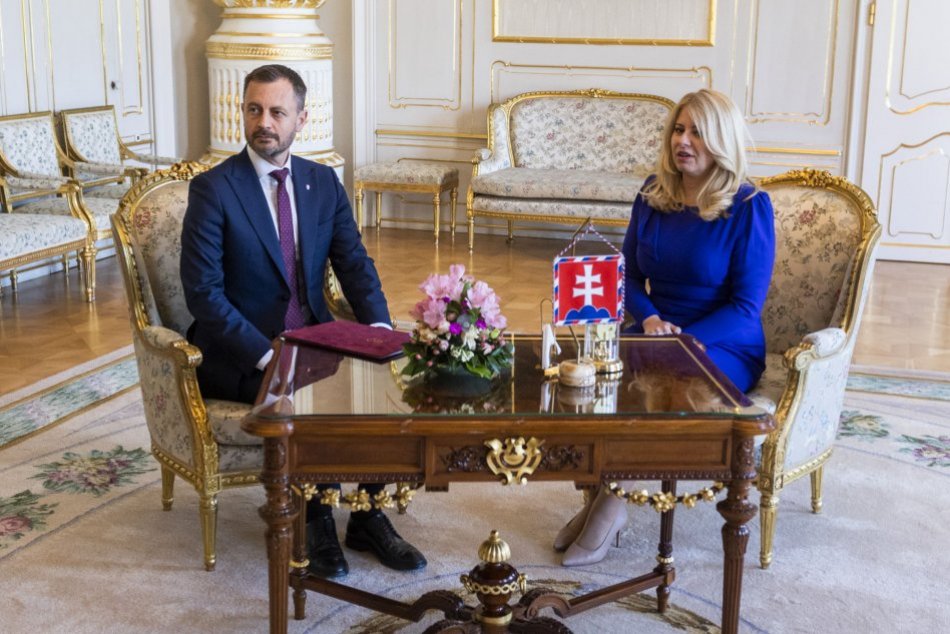 Prezidentka SR Zuzana Čaputová prijala premiéra Eduard Hegera