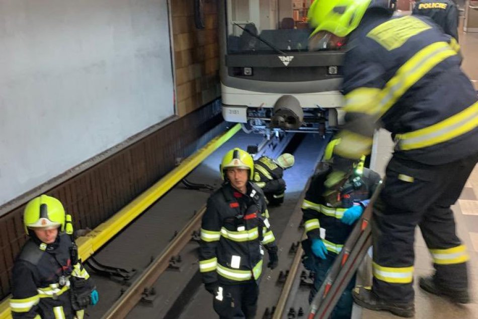 Do koľajiska metra spadlo nevidiace dievča aj s vodiacim psom
