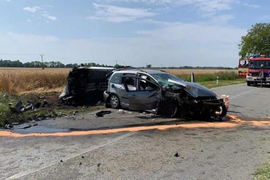 Čelná zrážka v okrese Dunajská Streda