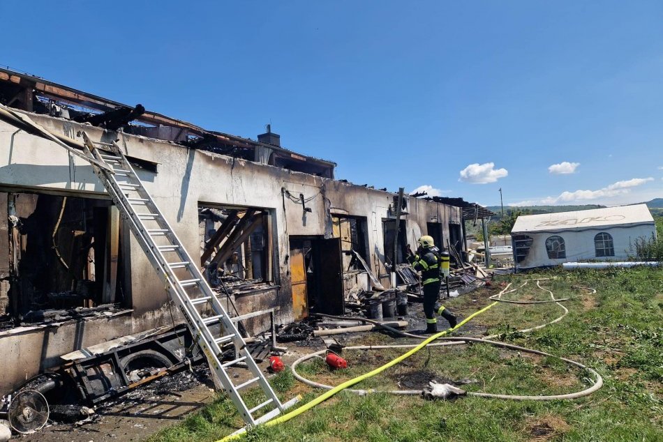 Požiar v obci Hubina