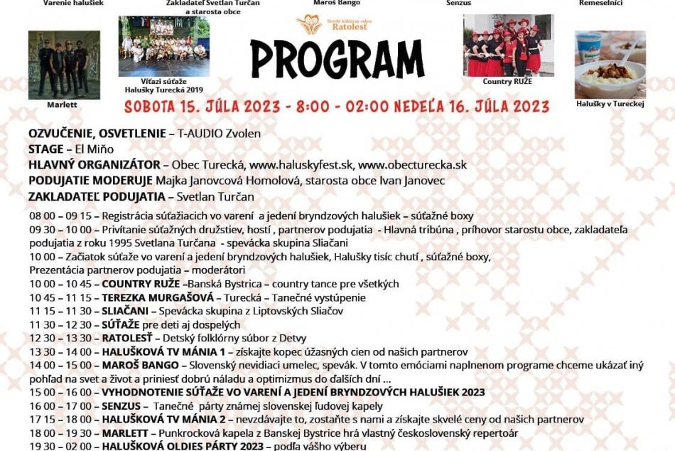 Halušky Fest Turecká 2023