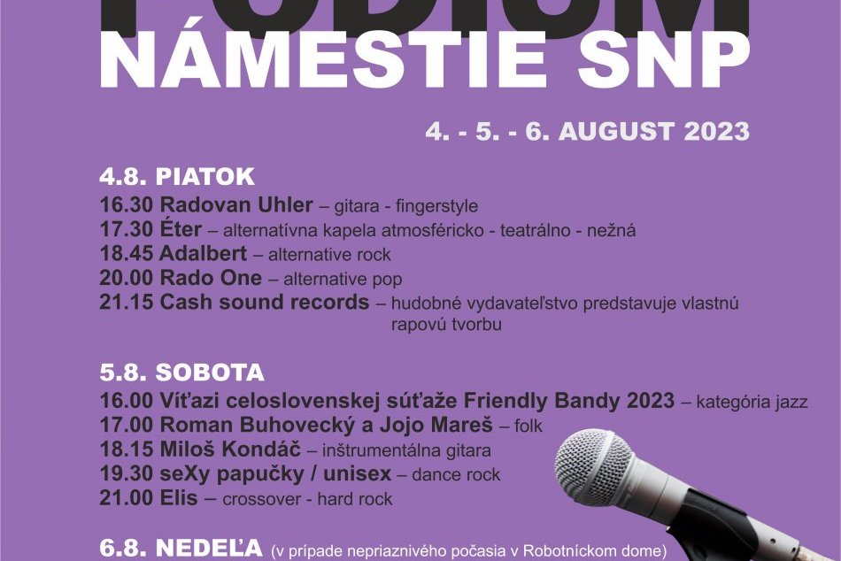 Voľné pódium láka na kvalitnú hudobnú produkciu