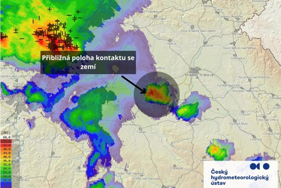Tornádo pri obci Chlumec nad Cidlinou