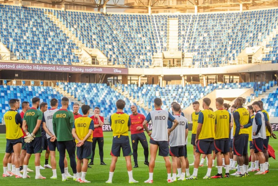 Cristiano Ronaldo trénoval v Bratislave