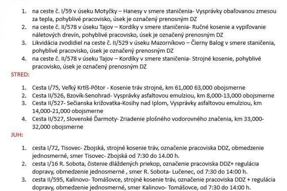 Obmedzenia v Banskobystrickom kraji - 8.9.2023