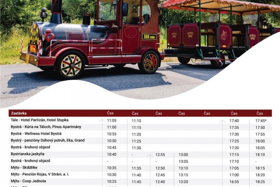 Grafikon jázd Bystrá Expresu mimo hlavnej sezóny