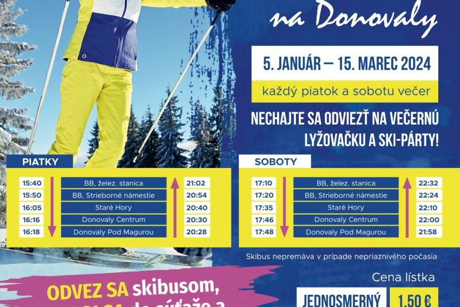 Cestovné poriadky a cenníky skibusov