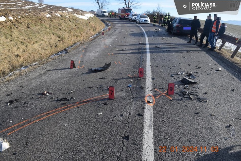 Dopravná nehoda medzi obcami Bystrany a Spišský Hrušov na Spiši