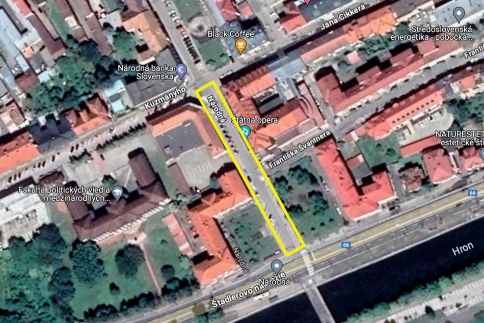 Dopravné obmedzenia na Národnej ulici