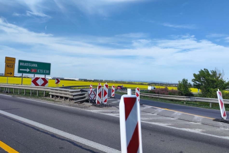 Začala sa rozsiahla rekonštrukcia mosta v križovatke D1 a R1 pri Trnave