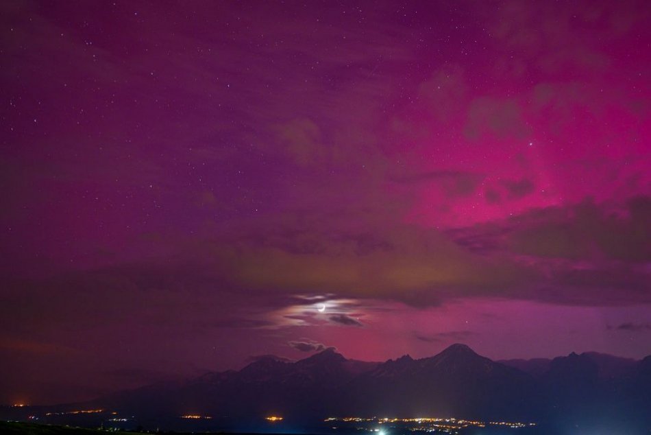 Polárna žiara nad Slovenskom