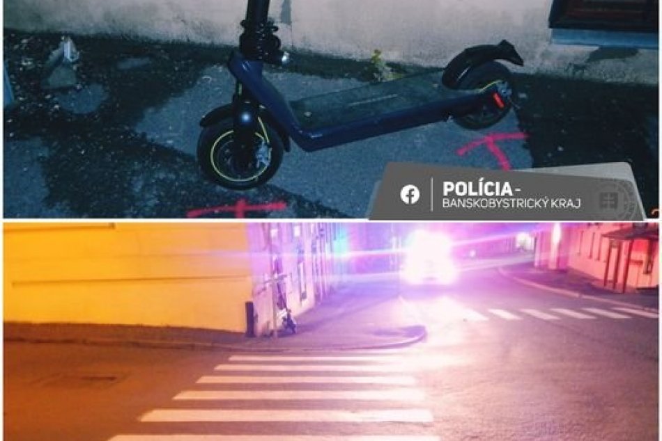 V OBRAZOCH: Nehoda kolobežkára v Banskej Štiavnici