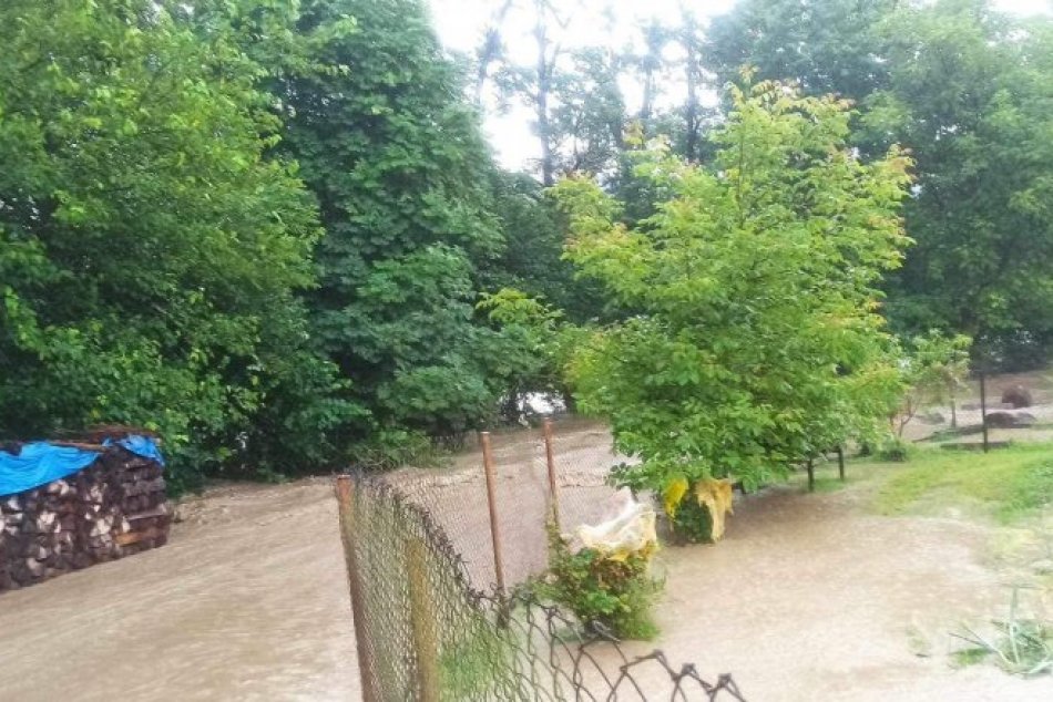 Zaplavená obec Ubľa na východe