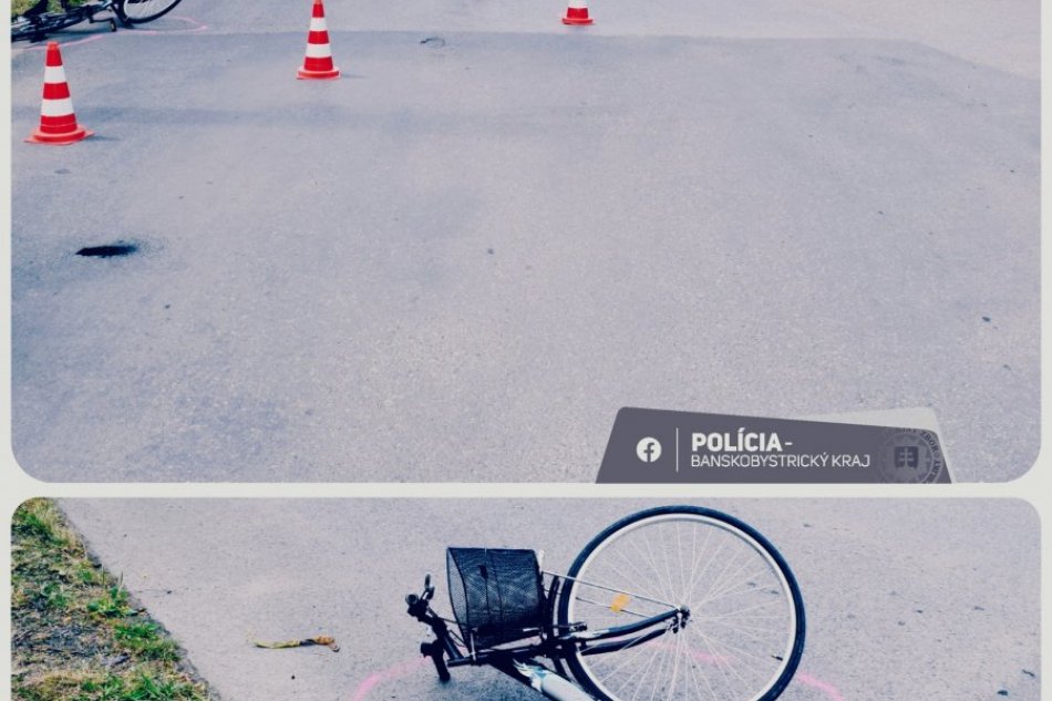 V OBRAZOCH: Pri dopravnej nehode v Rimavskej Sobote sa zranil cyklista