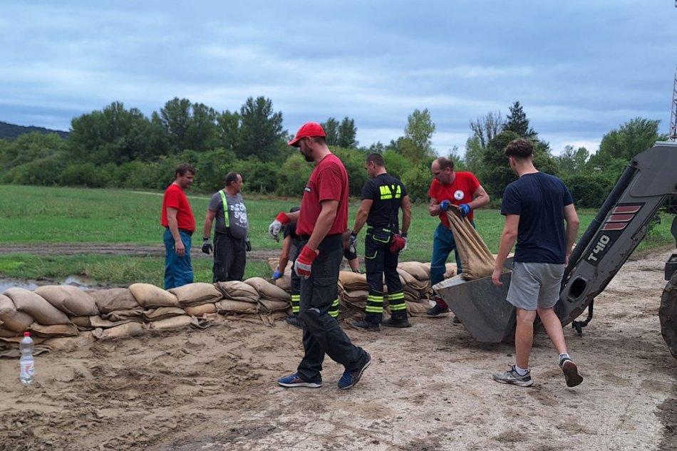 Povodeň v obci Chľaba