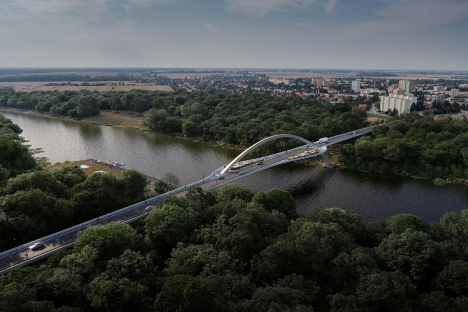 Predstava nového mosta v Šali