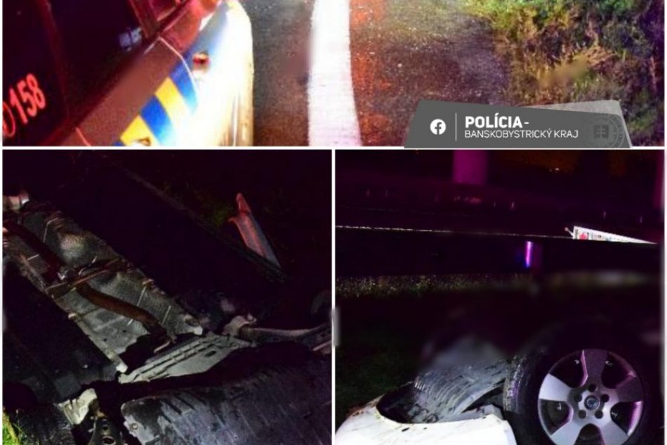 V OBRAZOCH: Vodič skončil po nehode s autom na streche