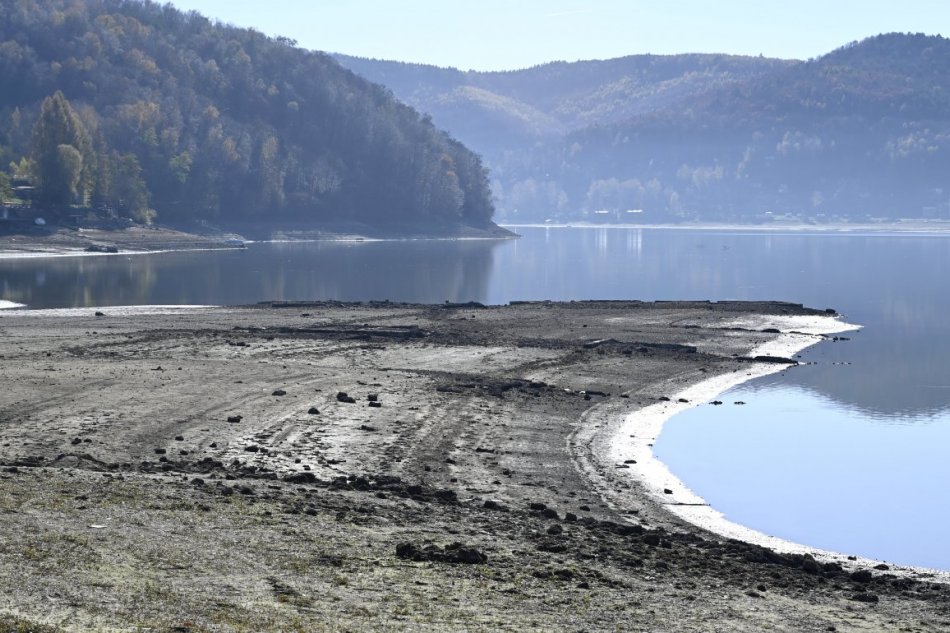 Nízky stav hladiny vody na Domaši