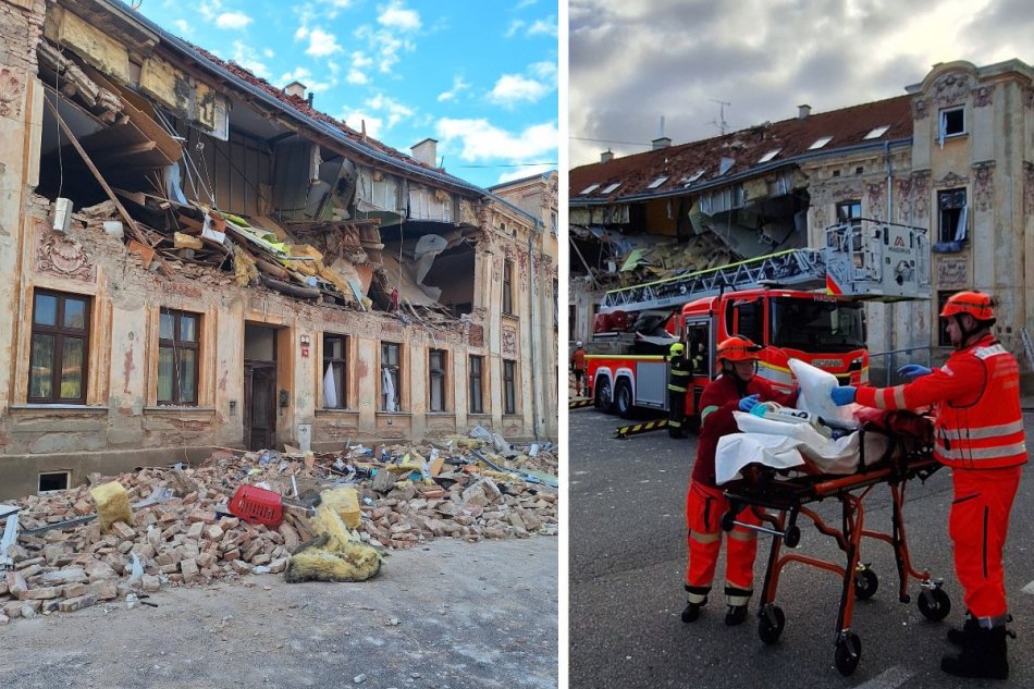 Výbuch bytového domu v Znojme