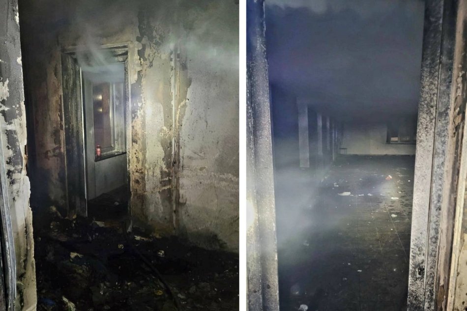 Požiar neobývanej budovy v Hlohovci