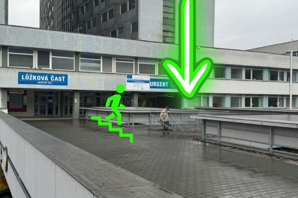 V OBRAZOCH: Schodisko v areáli Rooseveltovej nemocnice uzavreli