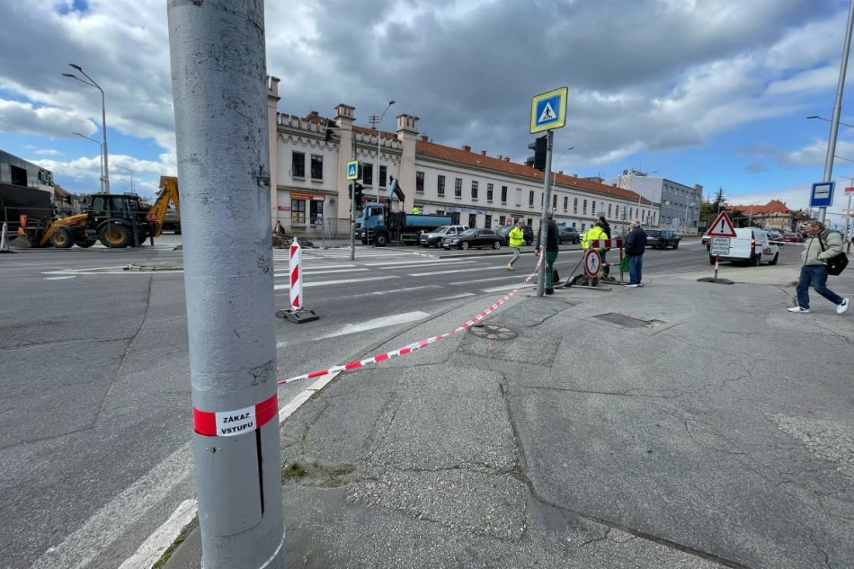 Uzatvorený priechod pre chodcov v Nitre