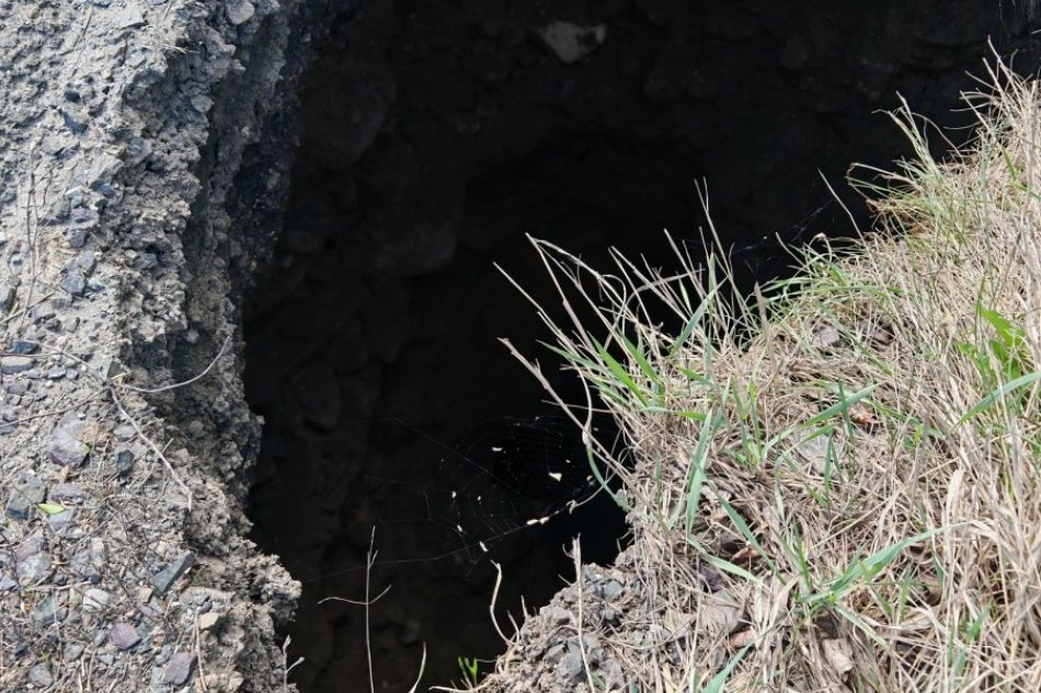 Podmytá krajnica smerom na Podolínec