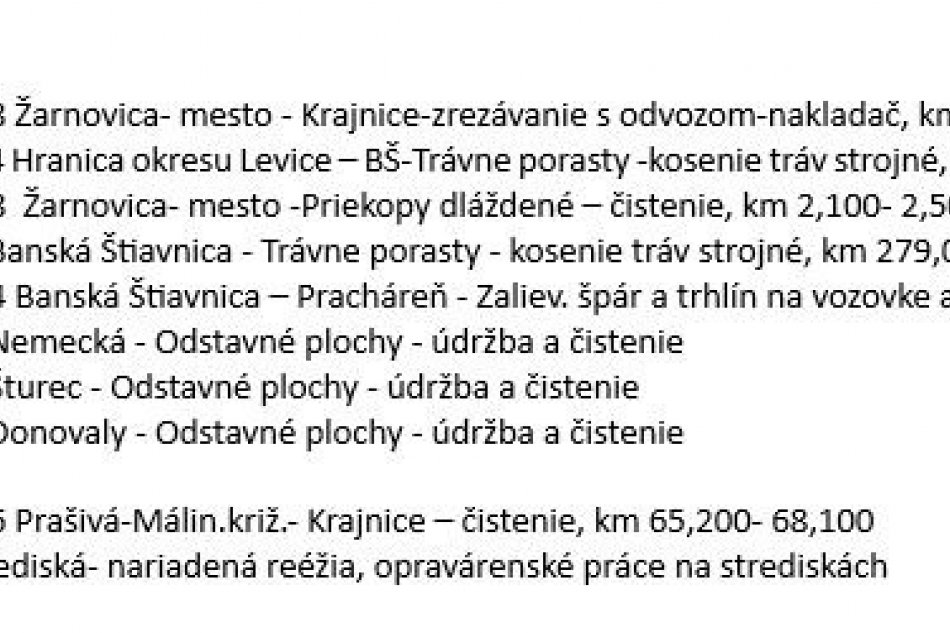 Práce cestárov v Banskobystrickom kraji - 9.5.2025