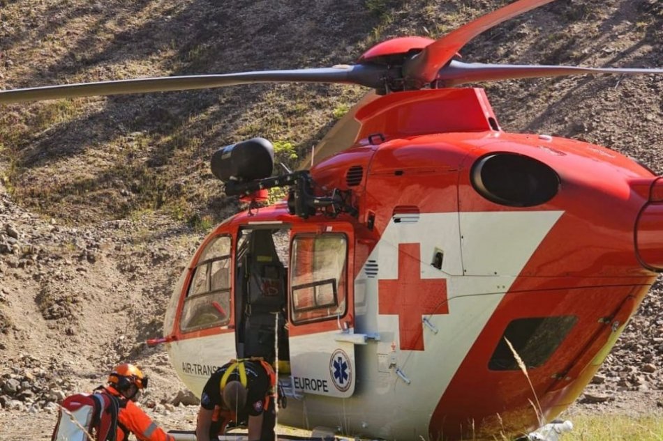 V OBRAZOCH: Záchrana zranenej cyklistky