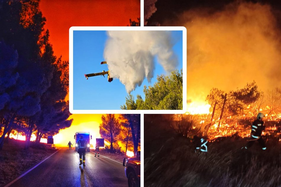 Masívny požiar na ostrove Brač