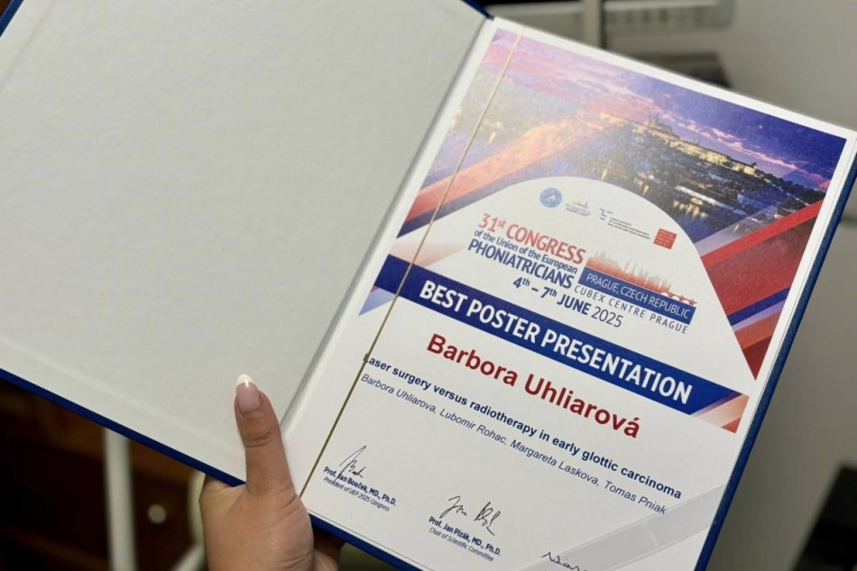 V OBRAZOCH: Ocenená odborníčka z Rooseveltovej nemocnice