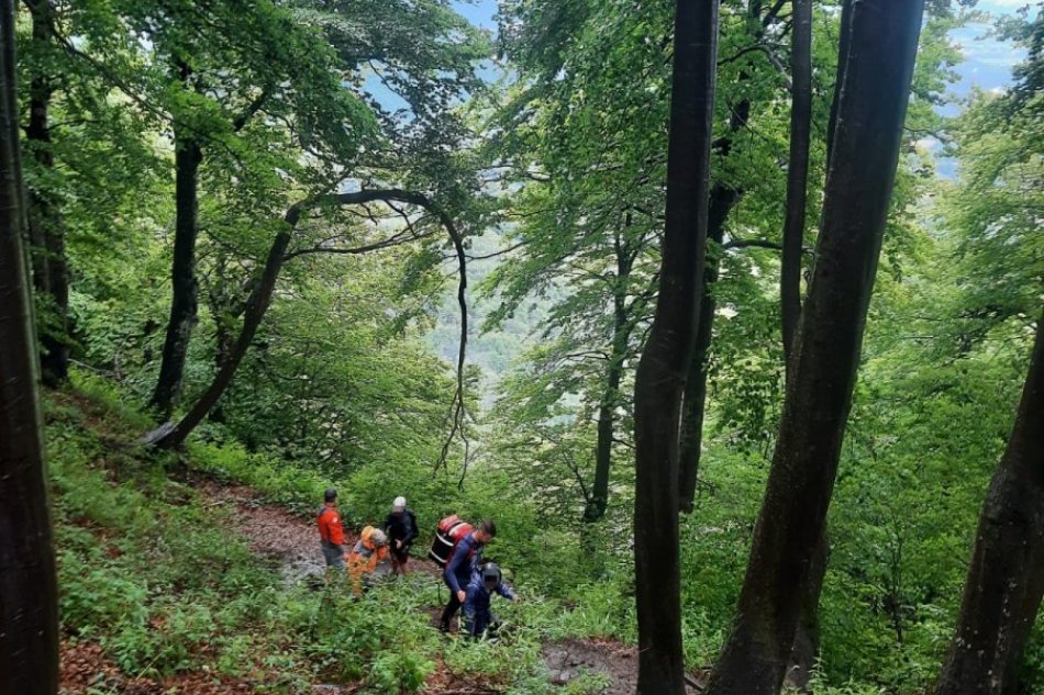 V OBRAZOCH: Zásah horských záchranárov na Via ferrate Komín
