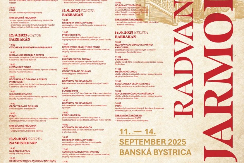 Program 367. Radvanského jarmoku