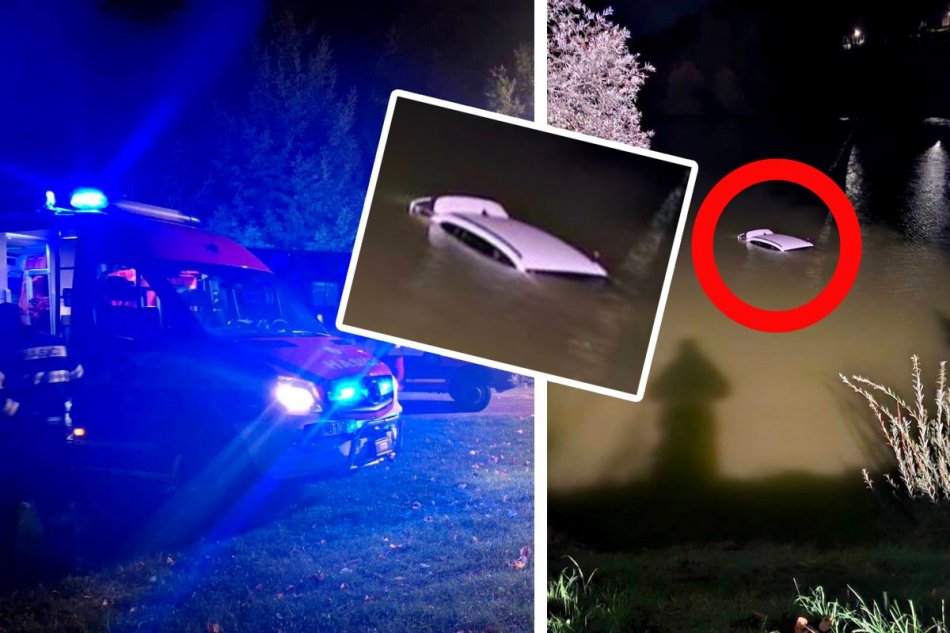 Auto skončilo v rybníku