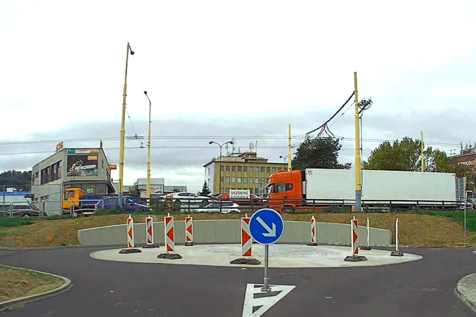 Nový kruhový objazd v Prešove