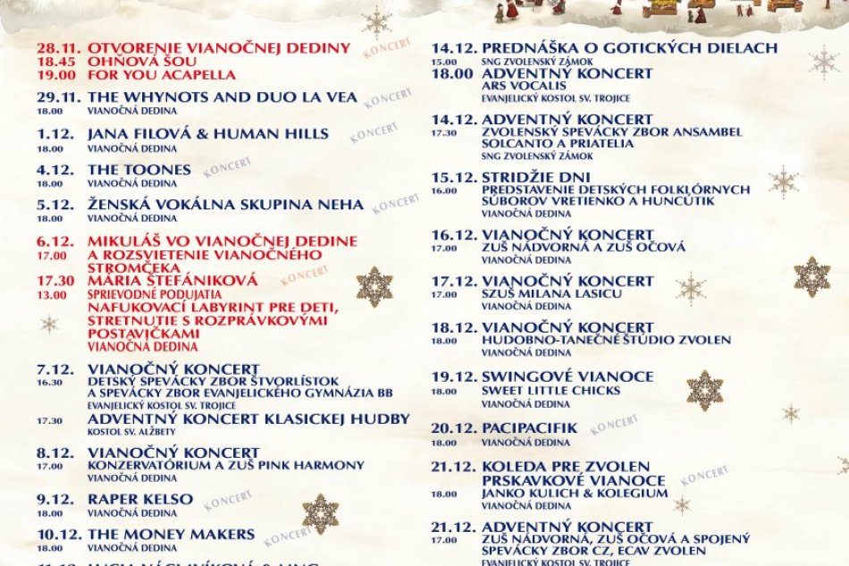 Zvolenská zima 2025 - program
