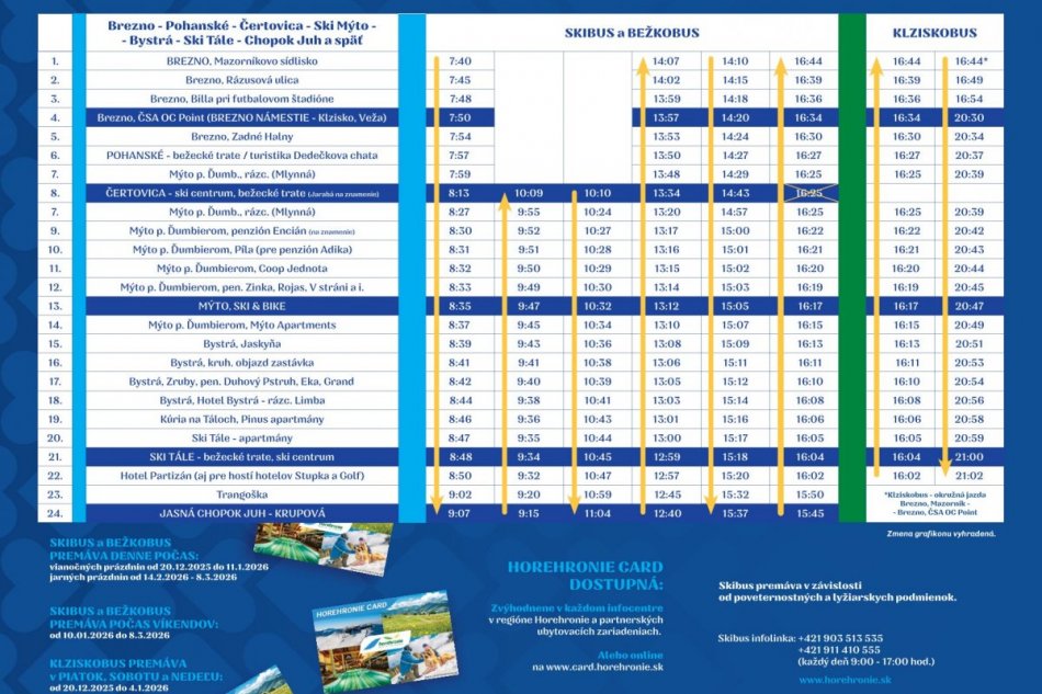 Skibus a Bežkobus 2025/2026