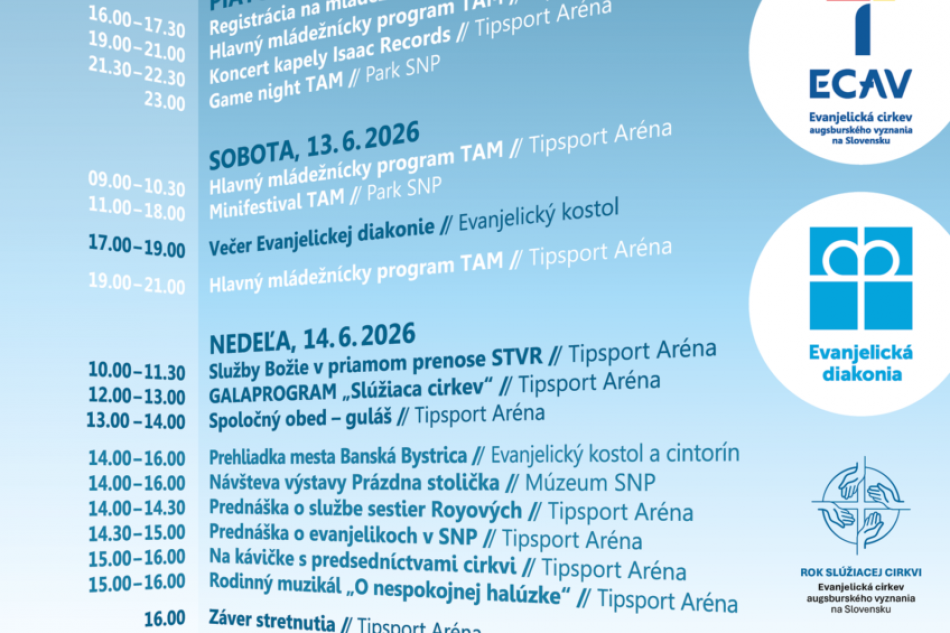 Program Evanjelických dní 2026