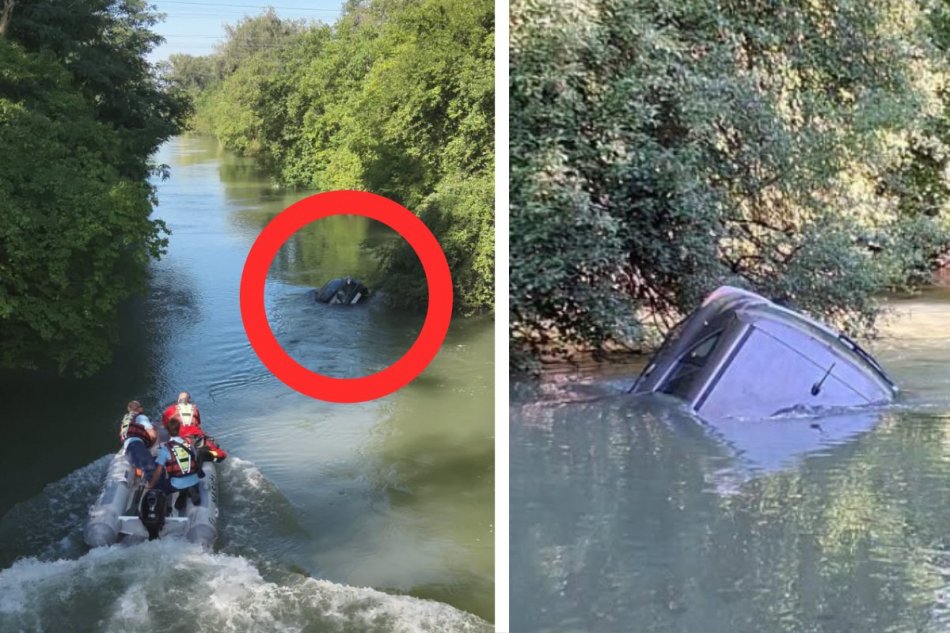 Auto spadlo do Malého Dunaja