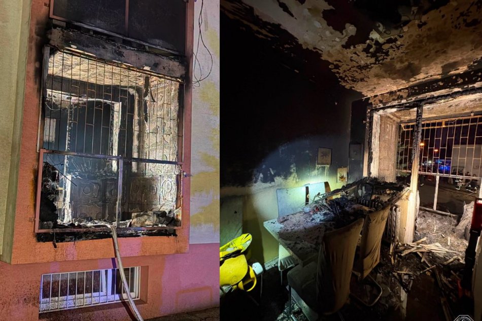 Nočný požiar bytu v Trnave