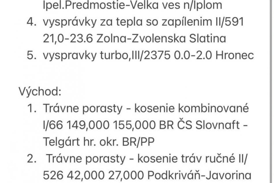 Práce cestárov v Banskobystrickom kraji - 30.9.2026