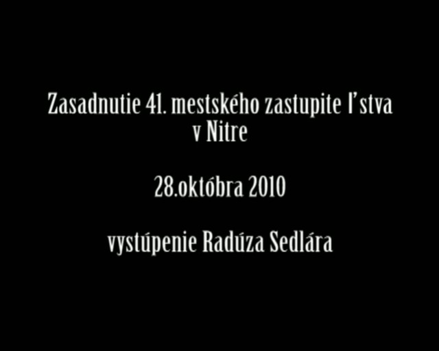 Sedlár sa na zastupiteľstve "rozčertil"